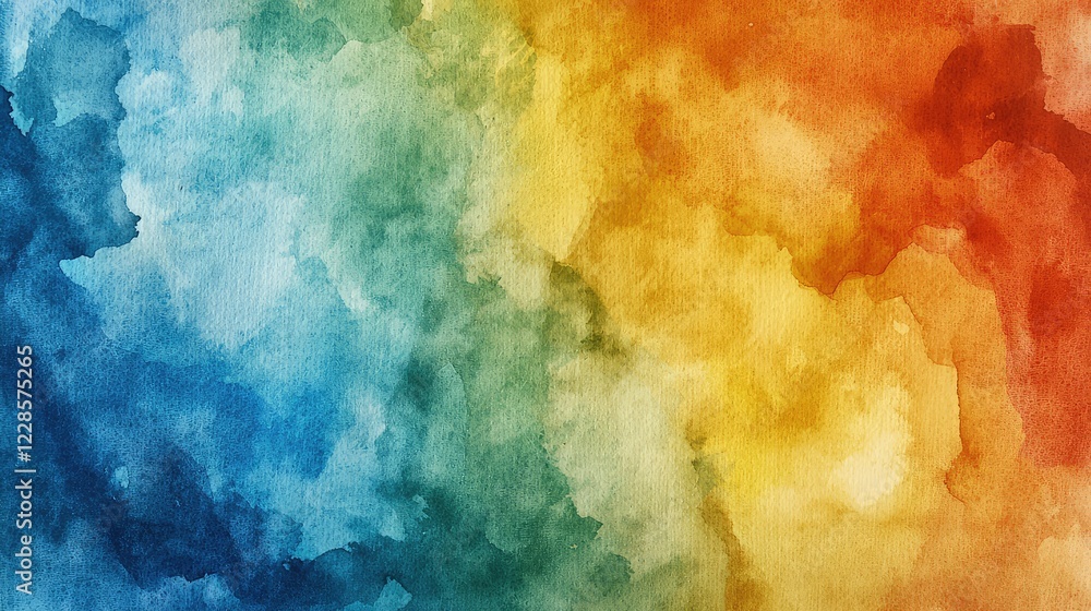 Obraz premium Vibrant Abstract Watercolor Background with Blended Color Tones