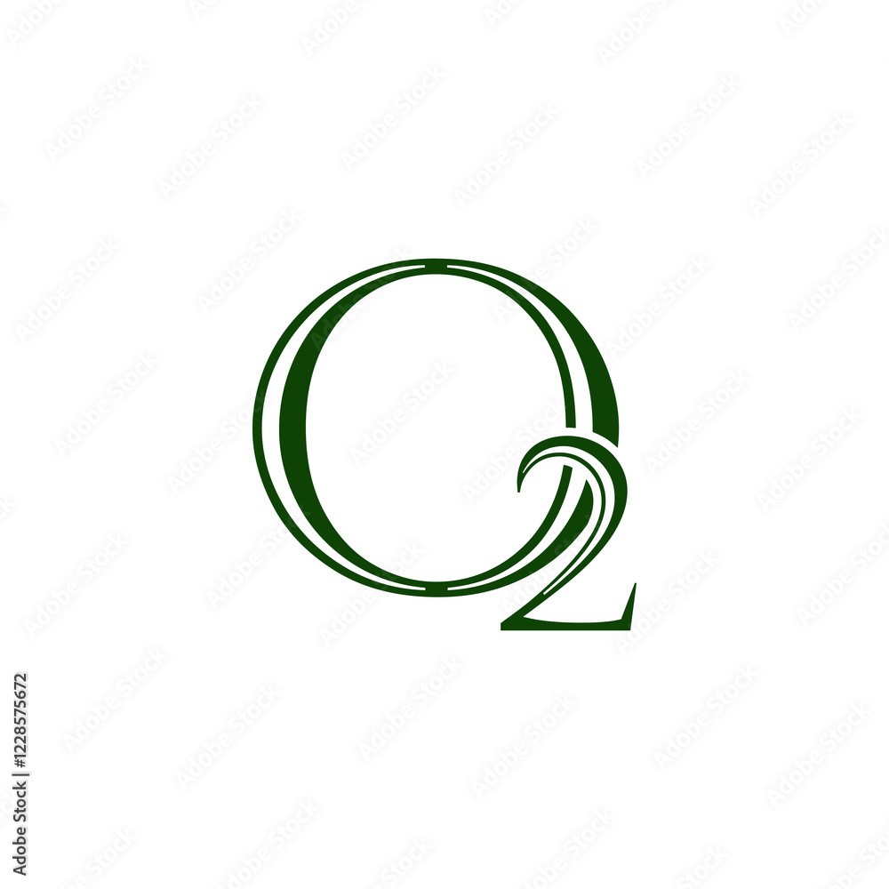 diatomic O2 oxygen elements logo design vector diatomic O2 oxygen elements logo design vector