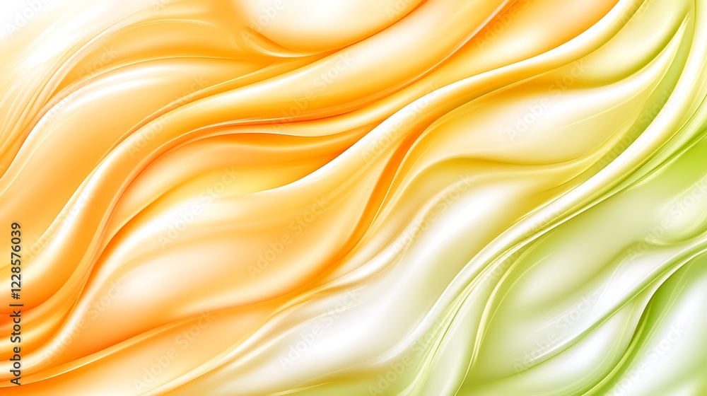 Fototapeta premium Abstract Orange and Green Wave Design