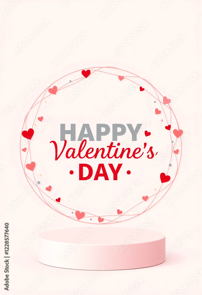 Fototapeta premium Elegant Valentine's Day Display Pedestal