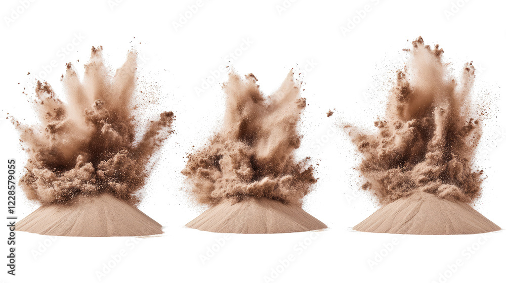 Obraz premium River Sand Explosions Create Impressive Dust Clouds Generative AI