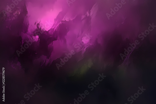 Dark purple and black abstract background with soft glowing highlights