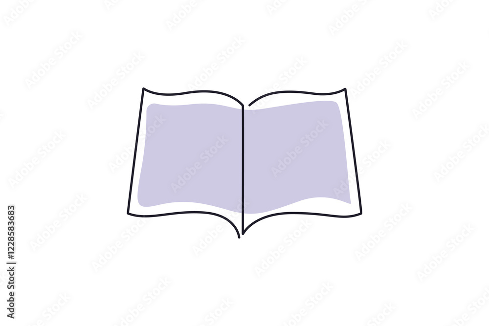 Continuous single-line art of open book. Linear book Clipart. Elegance book and knowledge minimalist outline artwork. Continuous single-line art of open book. Linear book Clipart. Elegance book and knowledge minimalist outline artwork.