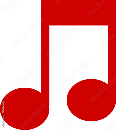 Music Note Icon Red