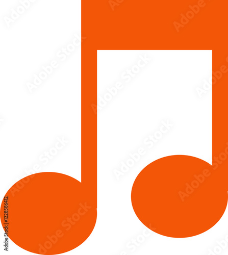 Music Note Icon Orange