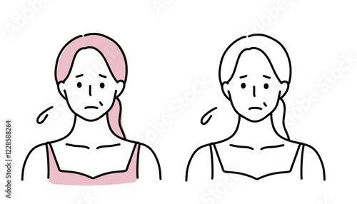 しわを気にする女性