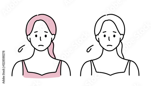 むくみを気にする女性