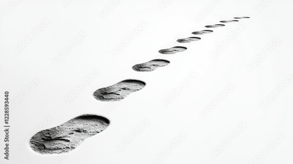 Footprints in Soft Sand Leading to an Unseen Destination Footprints in Soft Sand Leading to an Unseen Destination