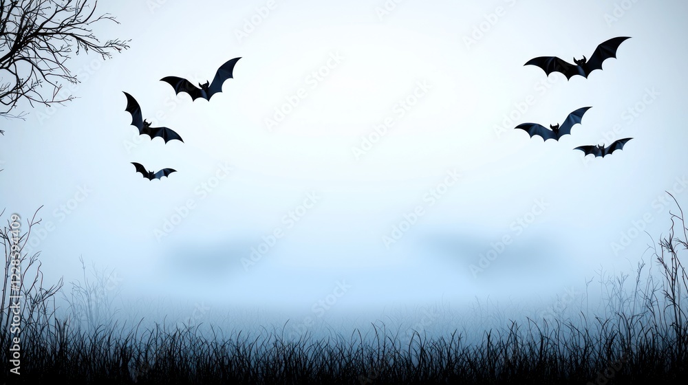 Fototapeta premium Flying Bats at Night