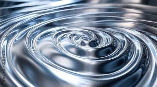 Swirling Liquid Metal Abstract Design photo