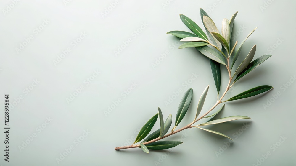 Obraz premium A delicate olive branch wrapped in a elegant template design , minimalism, design