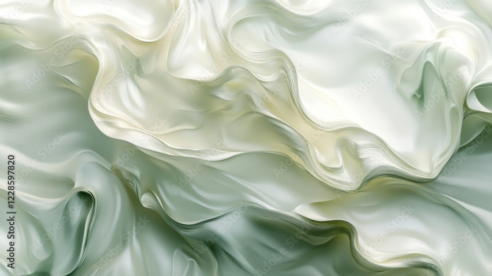Obraz premium Abstract Draped Silk Fabric Waves Texture