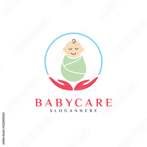 Newborn Baby Logo Template Design Vector