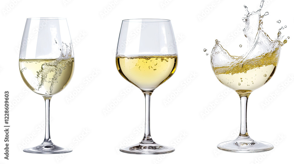 White Wine Swirls on Clear Background Generative AI White Wine Swirls on Clear Background Generative AI