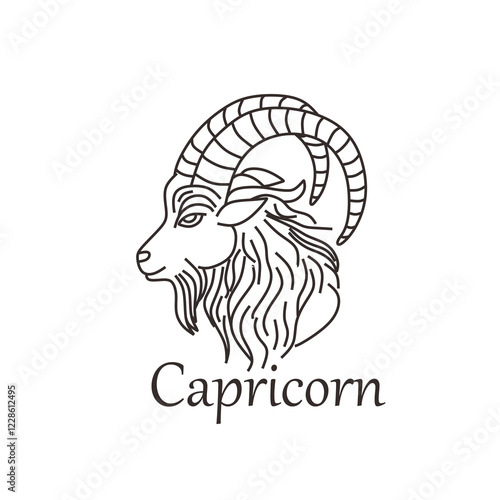 Capricorn Zodiac Signs Vector Icon photo