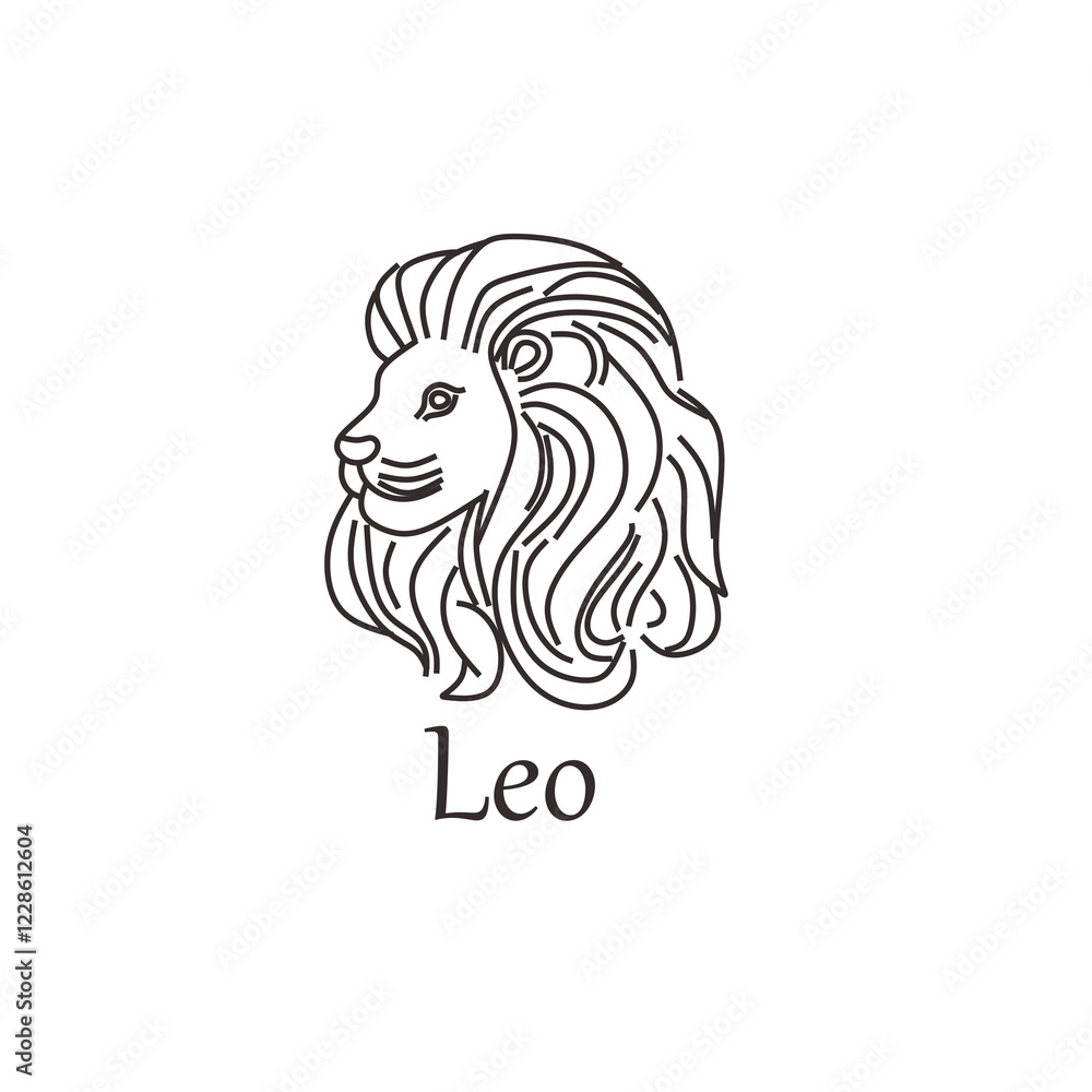 Leo Zodiac Signs Vector Icon Leo Zodiac Signs Vector Icon
