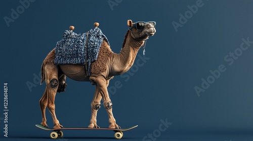 Camel Skateboarding: Cool Desert Dude