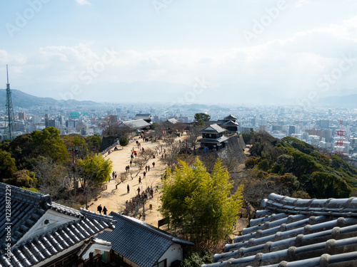 view of the city from top of castle