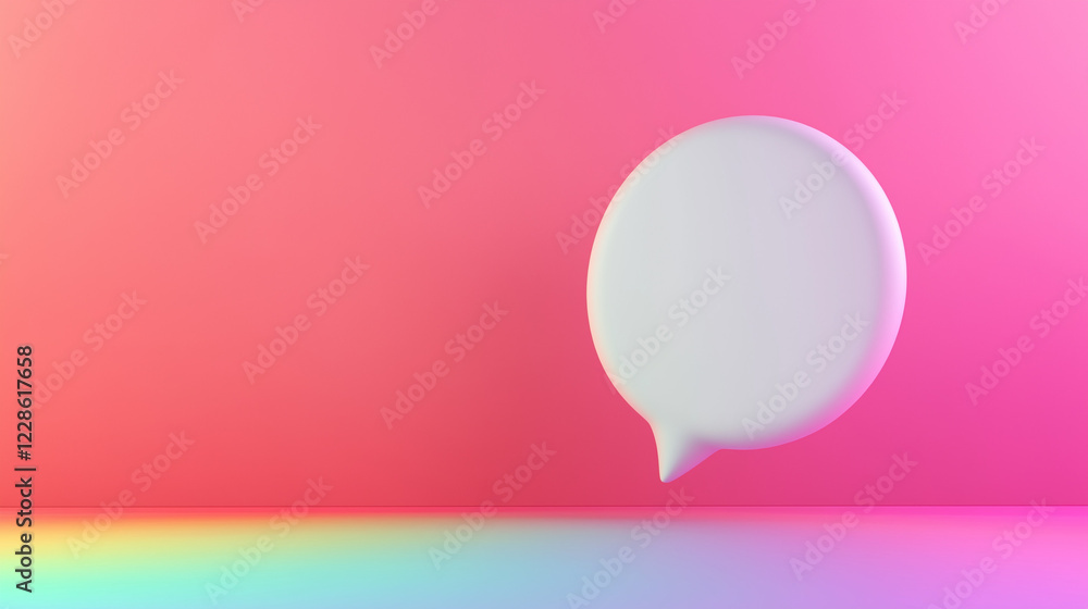 blank speech bubble on rainbow background blank speech bubble on rainbow background