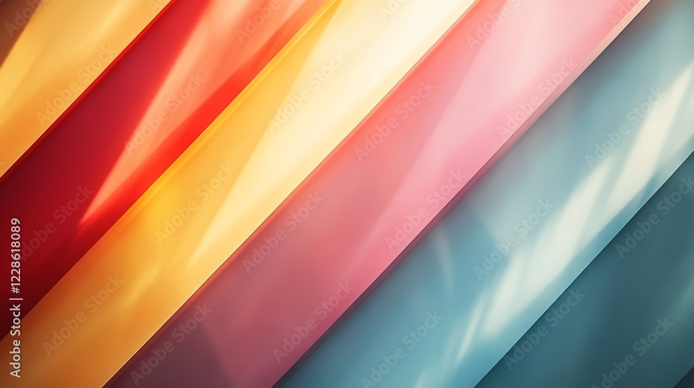 Fototapeta premium Abstract Diagonal Stripes Of Warm And Cool Colors
