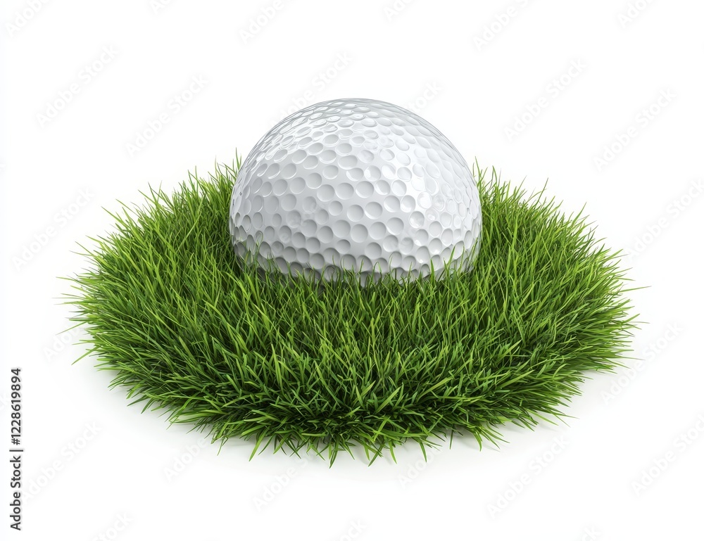 Golf ball resting on a small patch of green grass. (1) Golf ball resting on a small patch of green grass. (1)