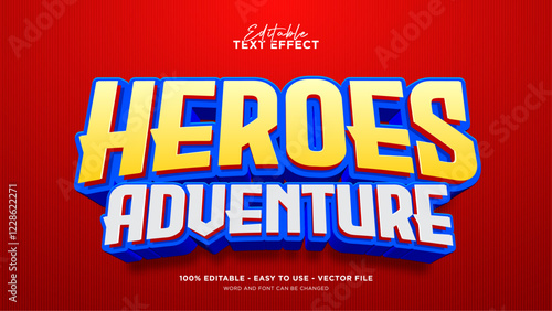 Editable cartoon text effect, superhero text style effect