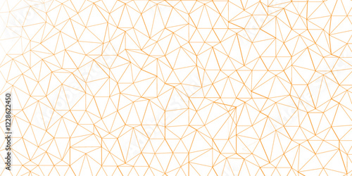 Abstract of simple golden line triangle pattern geometric background. Seamless geometric polygonal repeatable pattern swatch background, Trendy design vector background for web backdrop orpaper print.