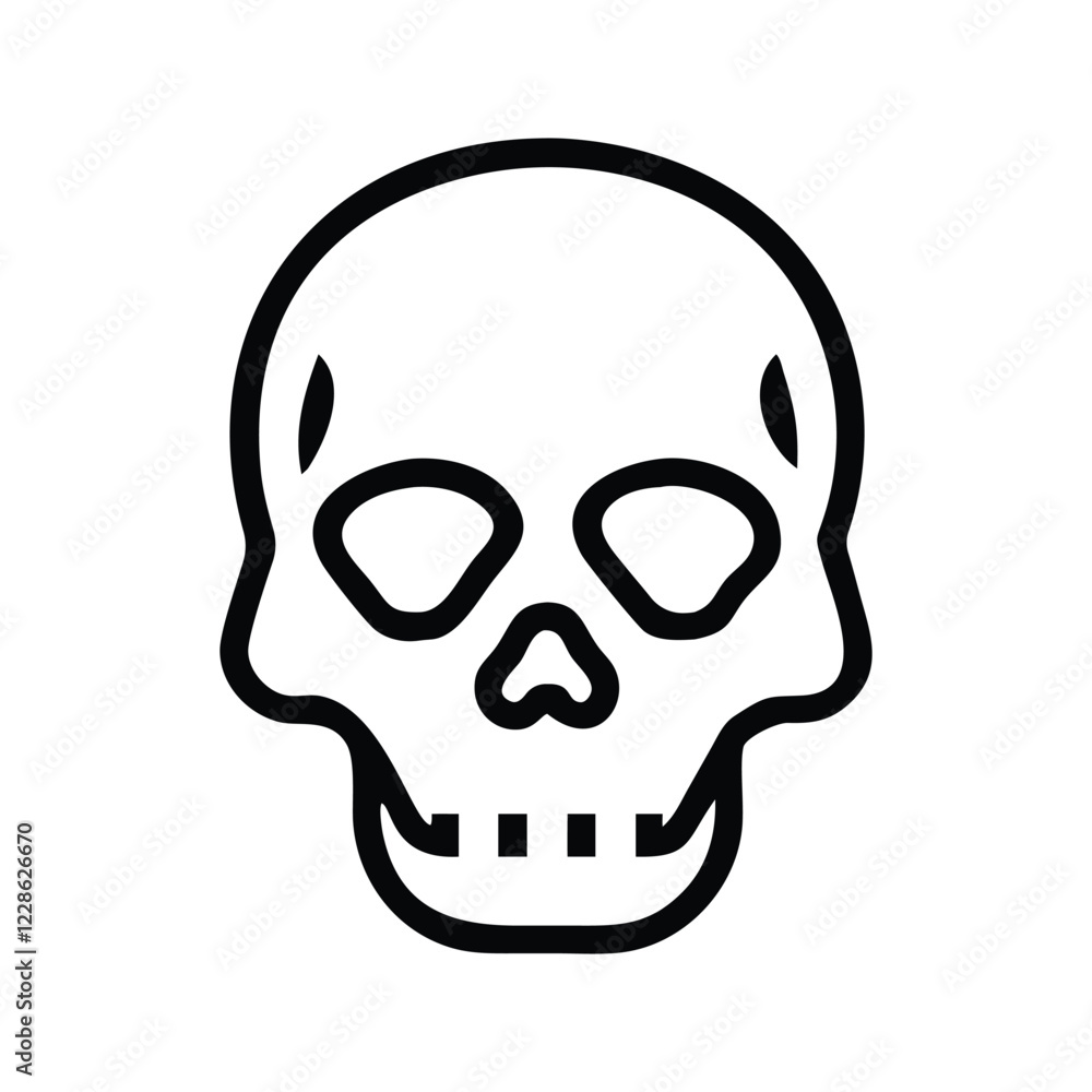 simple black line art icons skulls vector art bundle design simple black line art icons skulls vector art bundle design