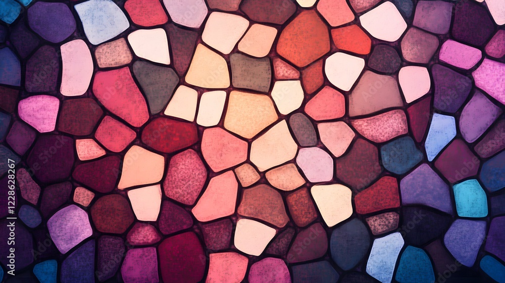 A vibrant stained glass mosaic featuring interlocking patterns and colors, perfect for artistic projects. A vibrant stained glass mosaic featuring interlocking patterns and colors, perfect for artistic projects.