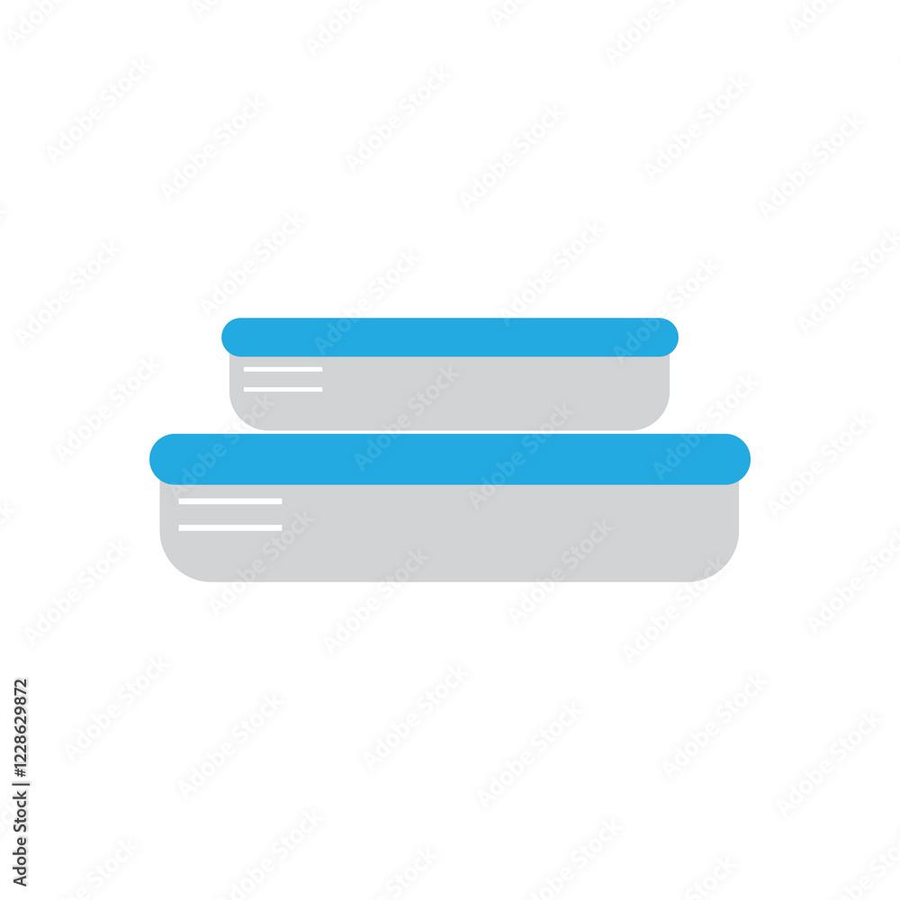 Food container  icon illustration flat