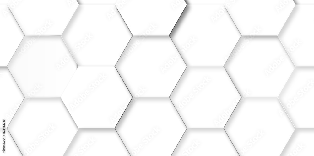 Abstract white background with hexagons . white Hexagonal Background Luxury White Pattern seamless bright white abstract honeycomb background 3D Futuristic abstract geometric mesh cell texture.
Abstract white background with hexagons . white Hexagonal Background Luxury White Pattern seamless bright white abstract honeycomb background 3D Futuristic abstract geometric mesh cell texture.
