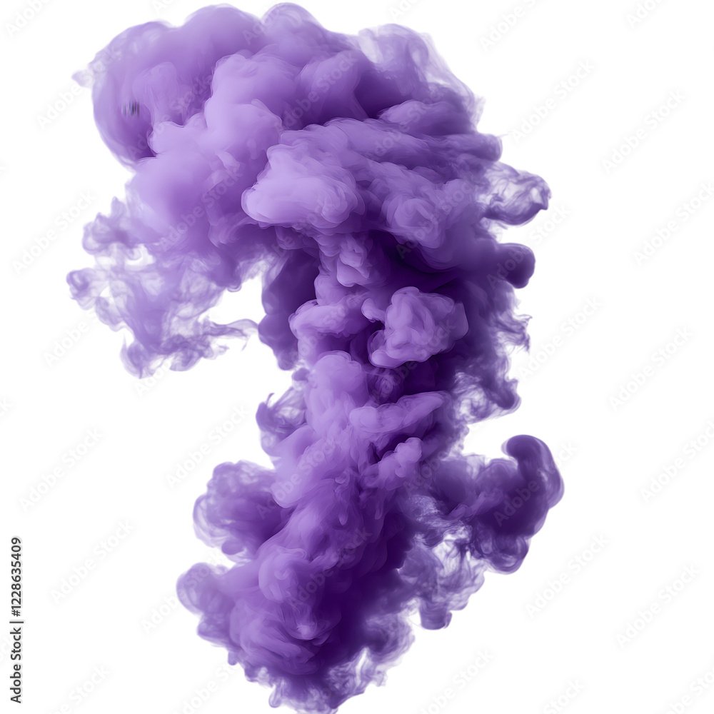 Vibrant Purple Smoke Cloud with Soft Swirling Effect, Isolated on Transparent Background Vibrant Purple Smoke Cloud with Soft Swirling Effect, Isolated on Transparent Background