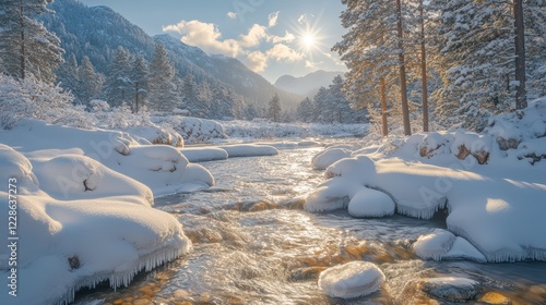 winter landscape in the mountains