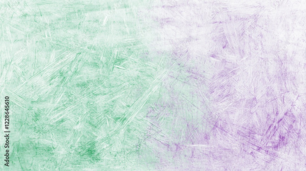 Fototapeta premium Cinematic Emerald Angles Overtaken by Lavender Strokes: Ultra-Detailed Abstract Artistic Composition