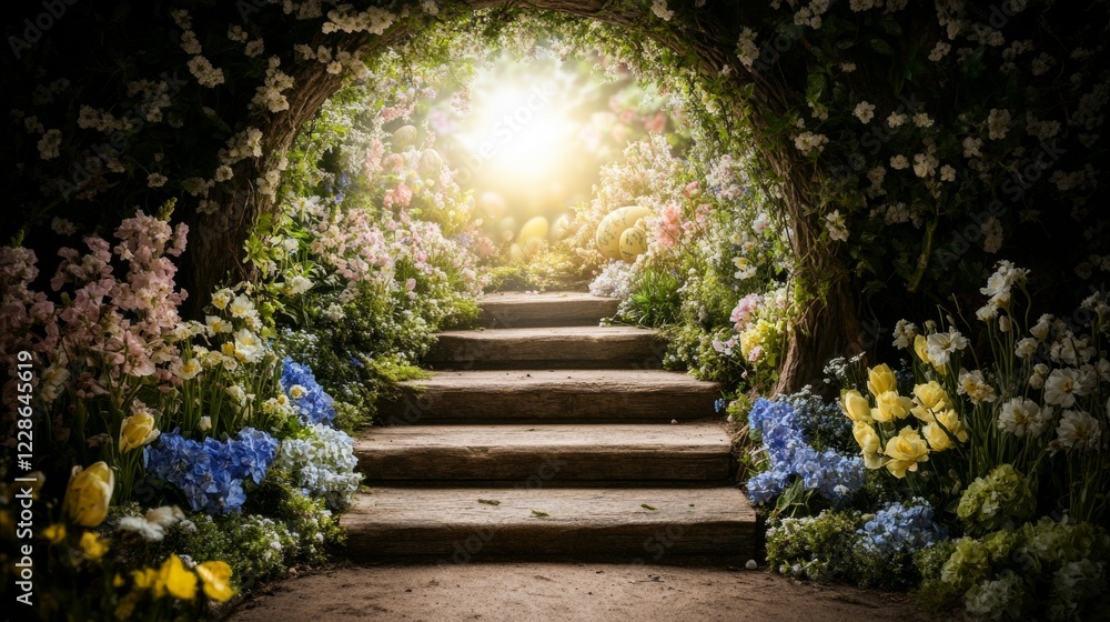 Enchanted Garden Path to Light Steps Flowers Enchanted Garden Path to Light Steps Flowers