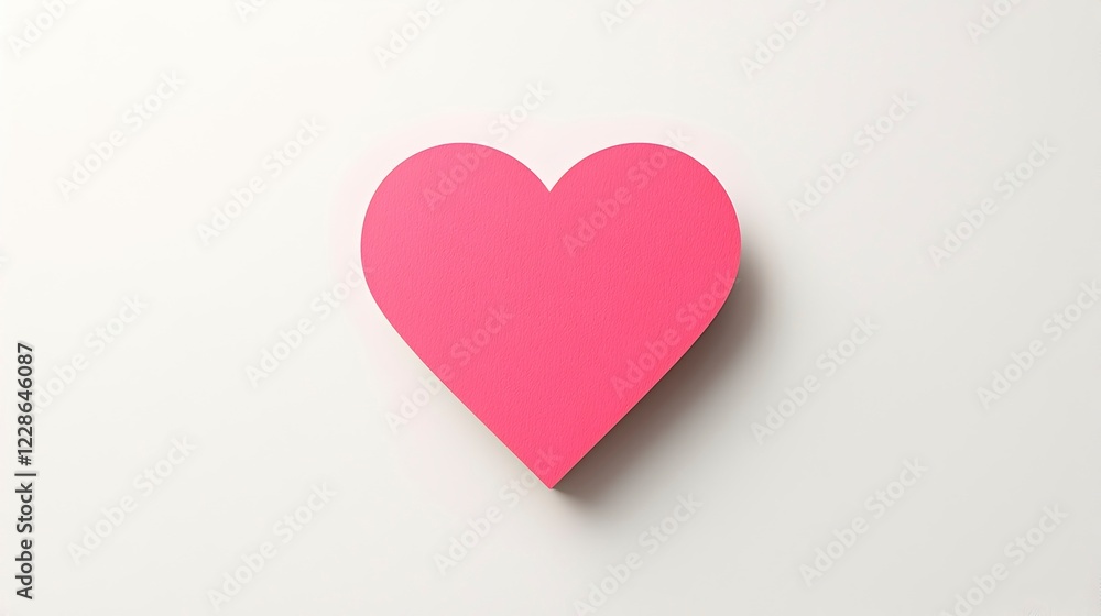Colorful Heart Shaped Paper Cutout on a Light Background Colorful Heart Shaped Paper Cutout on a Light Background