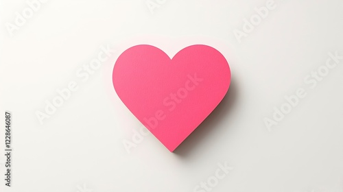 Wallpaper Mural Colorful Heart Shaped Paper Cutout on a Light Background Torontodigital.ca