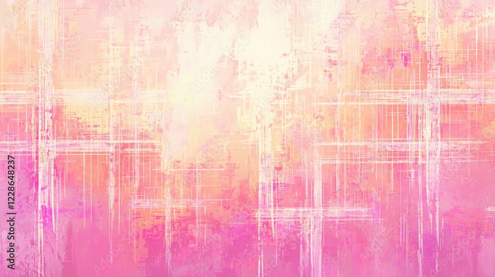 Vibrant Cross Patterns in Magenta with Saffron Background - Cinematic Ultra-Detailed Image with Subtle Drips Vibrant Cross Patterns in Magenta with Saffron Background - Cinematic Ultra-Detailed Image with Subtle Drips