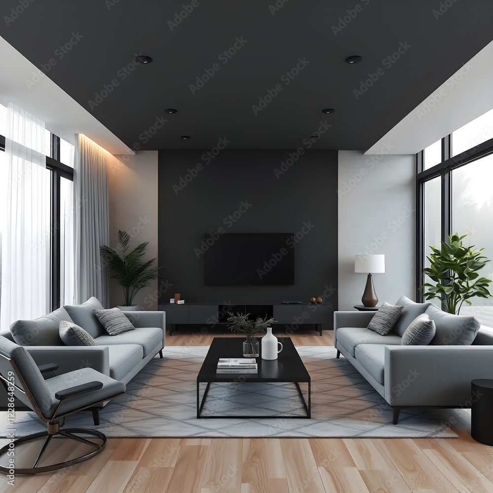 Fototapeta premium modern living room interior