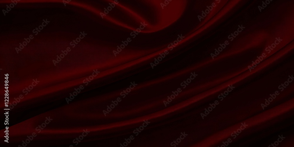 Obraz premium Luxurious Deep Red Fabric A Close-Up of Elegance and Texture.
