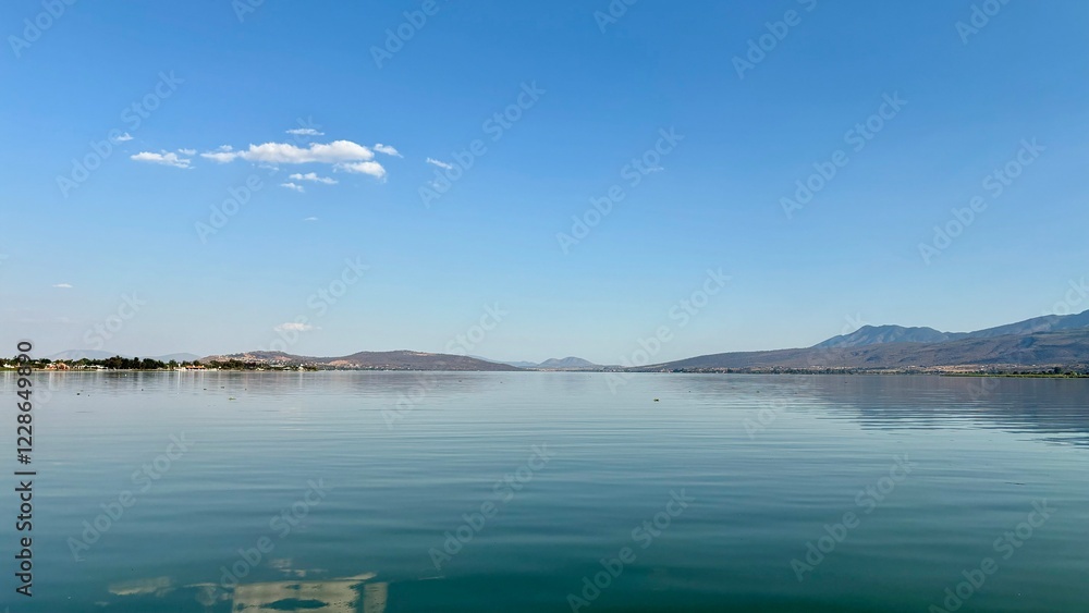 Photograph of Lake Chapala from a small pier on a Sunday in Chapala, Jalisco Photograph of Lake Chapala from a small pier on a Sunday in Chapala, Jalisco