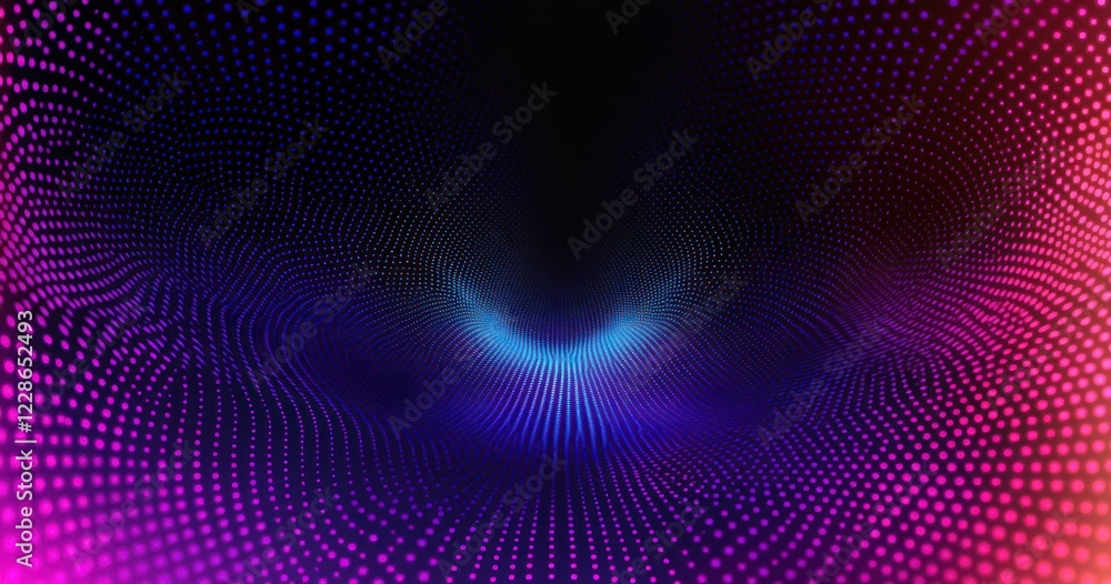 Vibrant Abstract Pattern with Wavy Lines and Particles in Purple and Black Vibrant Abstract Pattern with Wavy Lines and Particles in Purple and Black