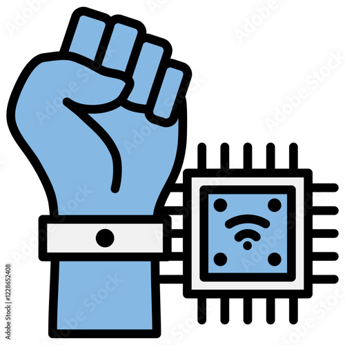 Wearable Blue Black Icon