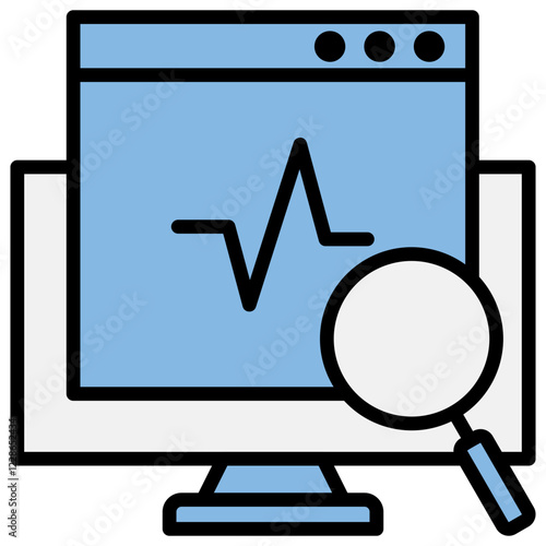 Monitoring Blue Black Icon