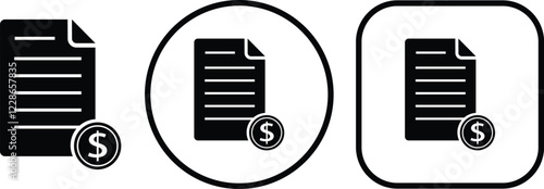 Bonds icon in flat and line set. stock market treasury bond vector for apps or website symbol. equity or corporate bonds sign chart isolated on transparent background