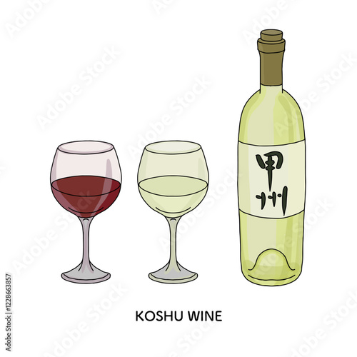 甲州ワインのイラスト