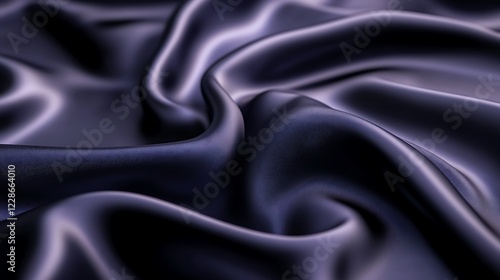 Wallpaper Mural Dark Blue Silk Fabric Draped in Elegant Waves Torontodigital.ca