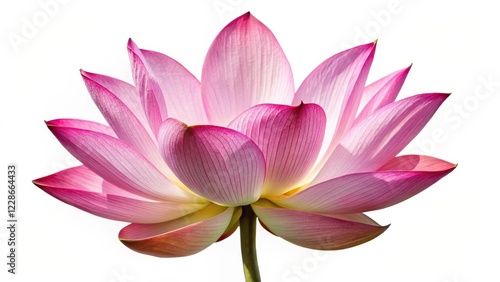 Exotic lotus flower isolated on white background with a clean and minimalist clipping path, isolation, floral