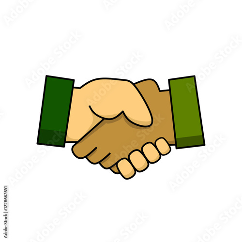 vector icon design of islamic theme shaking hands. vector icon islamic theme of ramadhan and eid al-fitr. Illustration A Bond of Brotherhood: Celebrating Eid with Unity and Harmony