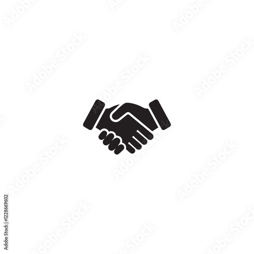  Handshake Silhouette Icon – Business Agreement Symbol
